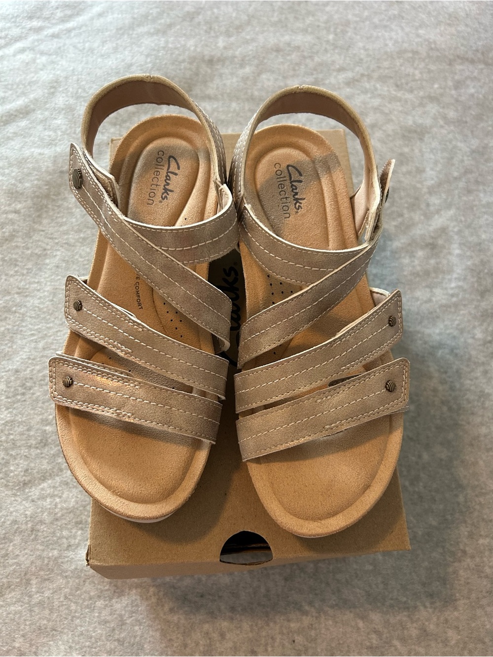 Clarks Calenne Clara Sandals Bronze Metallic